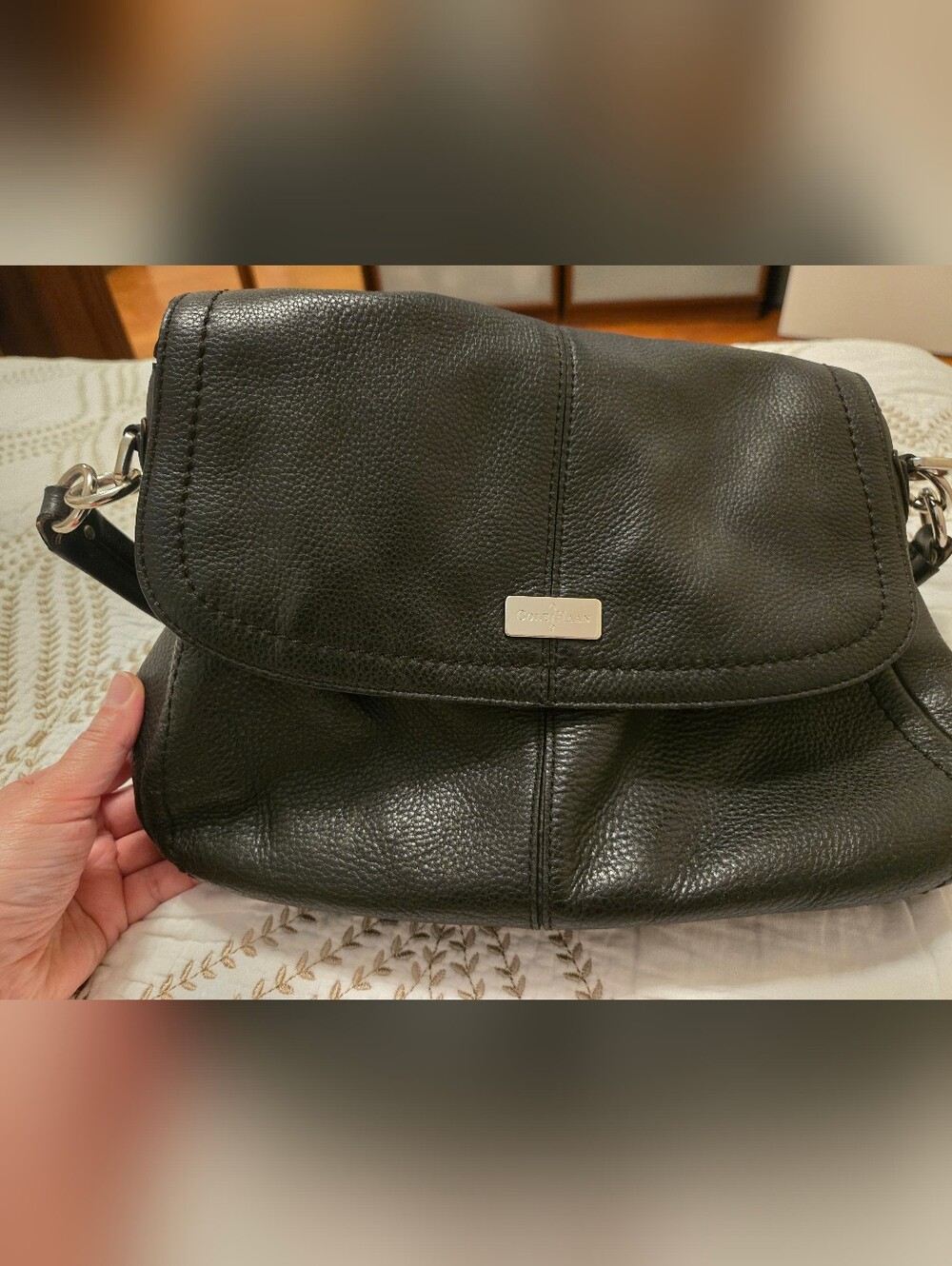 Cole Haan Pebble Leather black Shoulder Bag
